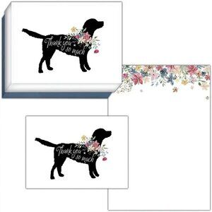 Black Lab "Thank You" Card Stationary‎ Set (BRAND NEW IN DECORATIVE BOX!!)